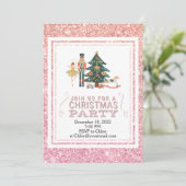 Weihnachts-Nutcracker-Ballett-Party Einladung (Stehend Vorderseite)