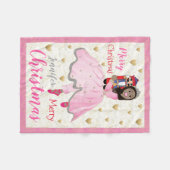 Weihnachts Nutcracker Ballett Pink Fleece Blanket  (Vorderseite (Horizontal))