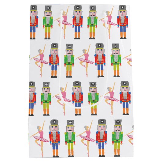 Weihnachts-Nutcracker-Ballett-Tänzer Mittlere Geschenktüte (Rückseite)