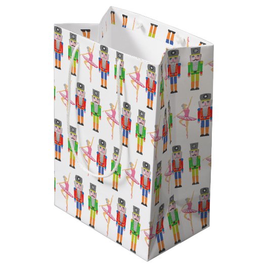 Weihnachts-Nutcracker-Ballett-Tänzer Mittlere Geschenktüte (Rückseite Schrägansicht)