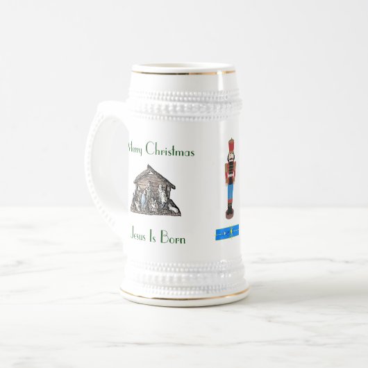 Weihnachts-Nutcracker-Ballett-Tasse Bierglas (Vorderseite Links)