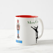 Weihnachts-Nutcracker-Ballett-Tasse Zweifarbige Tasse (VorderseiteRechts)