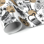 Weihnachts-Nutcracker-Ballettcharaktere dekorativ Geschenkpapier (Rolleneckpunkt)