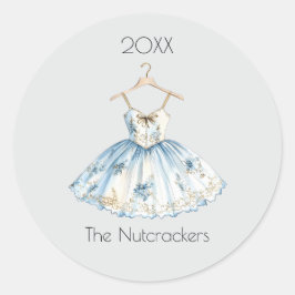 Weihnachts Nutcracker Ballettkleid Farbe Runder Aufkleber