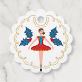 Weihnachts-Nutcracker-Balletttänzerin zum Festen Geschenkanhänger (Vorderseite)
