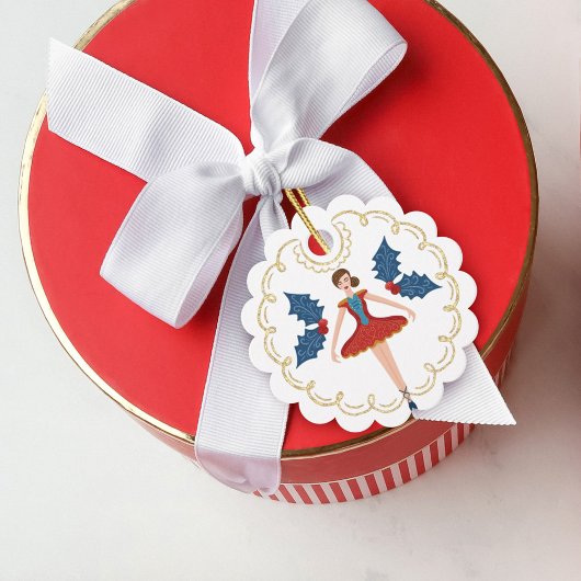 Weihnachts-Nutcracker-Balletttänzerin zum Festen Geschenkanhänger