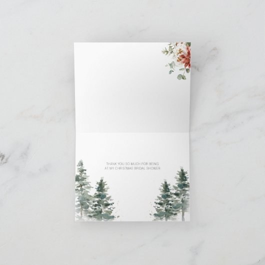 Weihnachts-Nutcracker-Brautparty-Tee geklappt Dankeskarte (Innenseite)