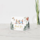 Weihnachts-Nutcracker-Brautparty-Tee geklappt Dankeskarte (Vorderseite)