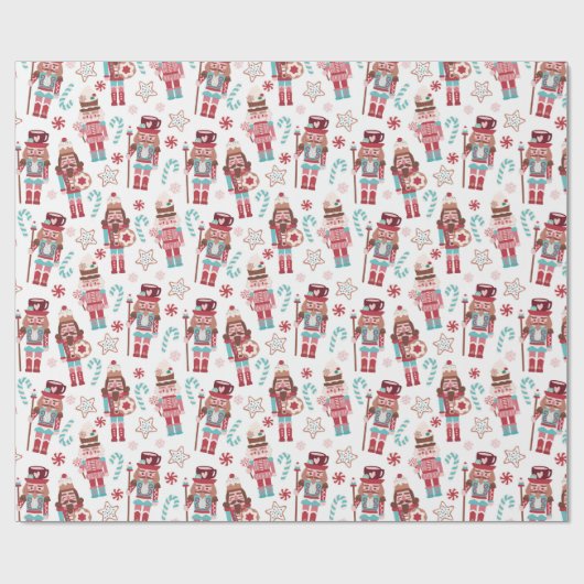 Weihnachts-Nutcracker Candy Baking Feiertage Geschenkpapier (Flach)