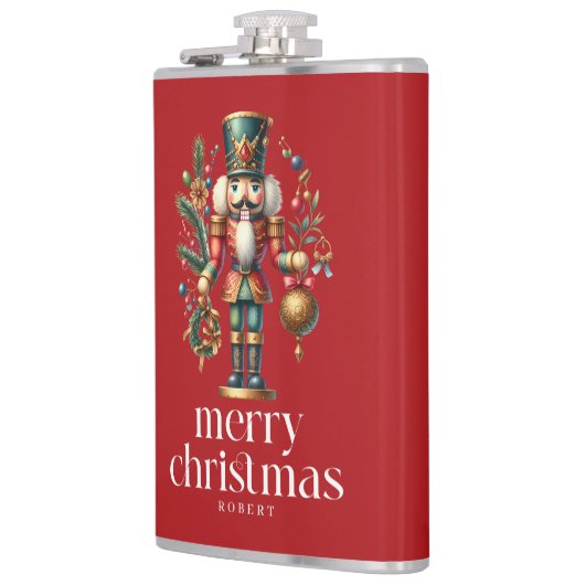 Weihnachts-Nutcracker Custom-Foto Flachmann (Links)