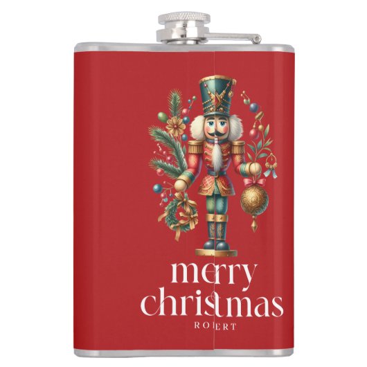 Weihnachts-Nutcracker Custom-Foto Flachmann (Rückseite)