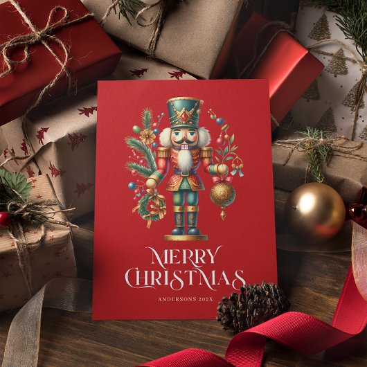Weihnachts-Nutcracker Custom-Foto Karte