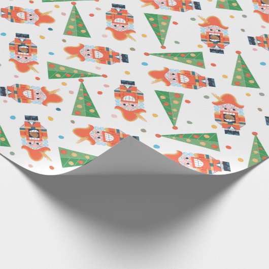 Weihnachts-Nutcracker Feiertage Geschenkpapier (Ecke)