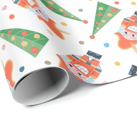 Weihnachts-Nutcracker Feiertage Geschenkpapier (Rolleneckpunkt)