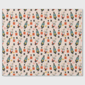 Weihnachts-Nutcracker Folklorekunst Geschenkpapier (Flach)