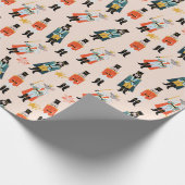 Weihnachts-Nutcracker Folklorekunst Geschenkpapier (Ecke)