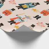 Weihnachts-Nutcracker Folklorekunst Geschenkpapier (Ecke)
