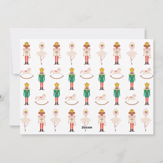 Weihnachts-Nutcracker-Foto Feiertagskarte (Rückseite)