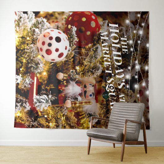 Weihnachts-Nutcracker-Foto Hintergrund Wandteppich (Beispiel (Horizontal))