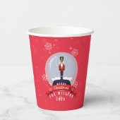Weihnachts Nutcracker Frohe Weihnachten Pappbecher (Rückseite)
