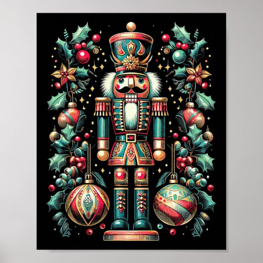 Weihnachts Nutcracker Frohe Weihnachten Weihnachte Poster (Vorne)