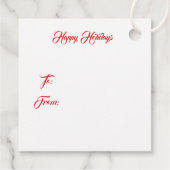 Weihnachts-Nutcracker Geschenkanhänger (Rückseite)