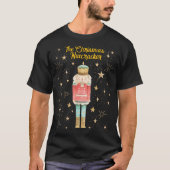 Weihnachts-Nutcracker-Gold-Stars bearbeitbarer Tex T-Shirt (Vorderseite)