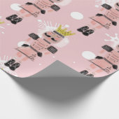 Weihnachts-Nutcracker Hand gezeichnet Rosa Soldat Geschenkpapier (Ecke)