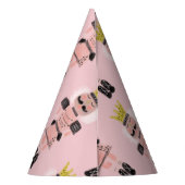 Weihnachts-Nutcracker Hand gezeichnet Rosa Soldat Partyhütchen (Rückseite)