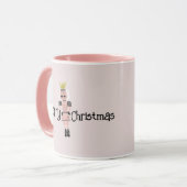 Weihnachts-Nutcracker Handgezeichnet Pink Soldier  Tasse (Vorderseite Links)
