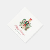 Weihnachts Nutcracker Happy Holidays Paper Serviette (Ecke)