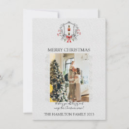 Weihnachts-Nutcracker-Holdrahmen mit Foto Feiertagskarte