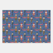 Weihnachts Nutcracker Holly Festive Patterns Geschenkpapier Set (Vorderseite)