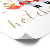 Weihnachts Nutcracker Hot Chocolate Bar Gold Poste Poster (Ecke)