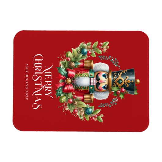 Weihnachts-Nutcracker Kraut Custom Foto Magnet (Horizontal)
