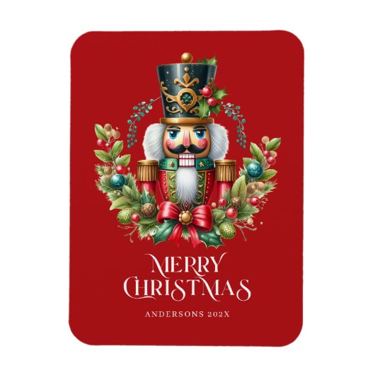 Weihnachts-Nutcracker Kraut Custom Foto Magnet (Vertikal)