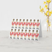 Weihnachts-Nutcracker-Kunst für die Wohltätigkeit Karte (Gelbe Blume)