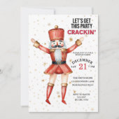 Weihnachts-Nutcracker Lass uns dieses Party knacke Einladung (Vorderseite)