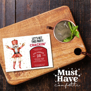 Weihnachts-Nutcracker Lass uns dieses Party knacke Feiertagskarte