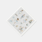 Weihnachts-Nutcracker-Muster Wasserfarbe Serviette (Ecke)