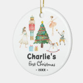 Weihnachts-Nutcracker Ornament-Baby - Erste Weihna Keramik Ornament (Links)