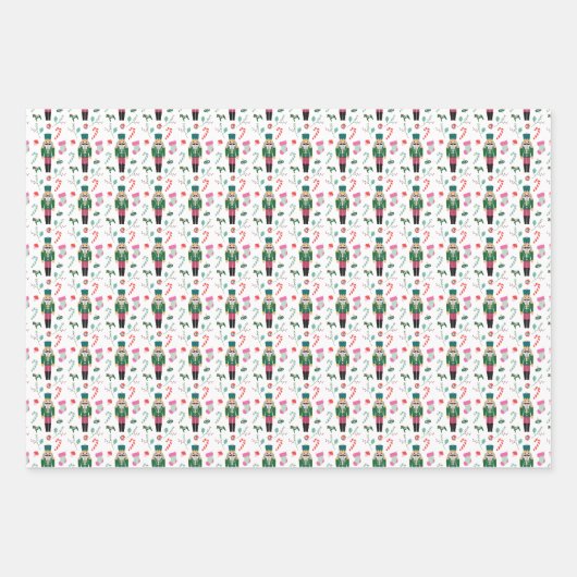 Weihnachts-Nutcracker-Ornament Geschenkpapier Set (Vorderseite 2)