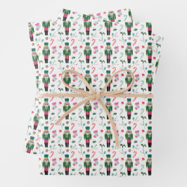 Weihnachts-Nutcracker-Ornament Geschenkpapier Set
