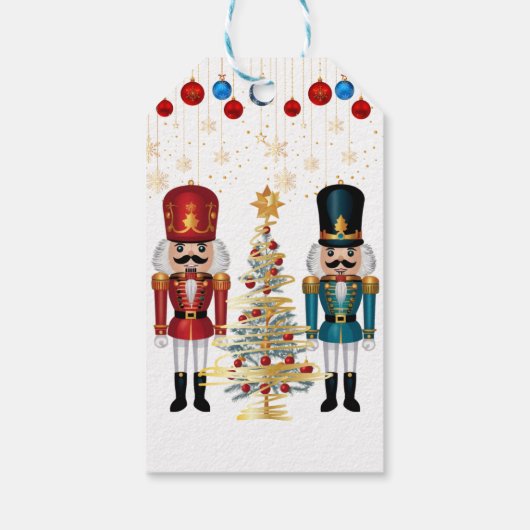 Weihnachts-Nutcracker Ornaments Baby Shower Geschenkanhänger (Rückseite)