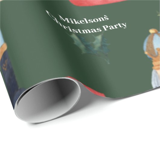 Weihnachts-Nutcracker-Papier Geschenkpapier (Rolleneckpunkt)