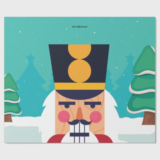 Weihnachts-Nutcracker-Papier Geschenkpapier (Flach)