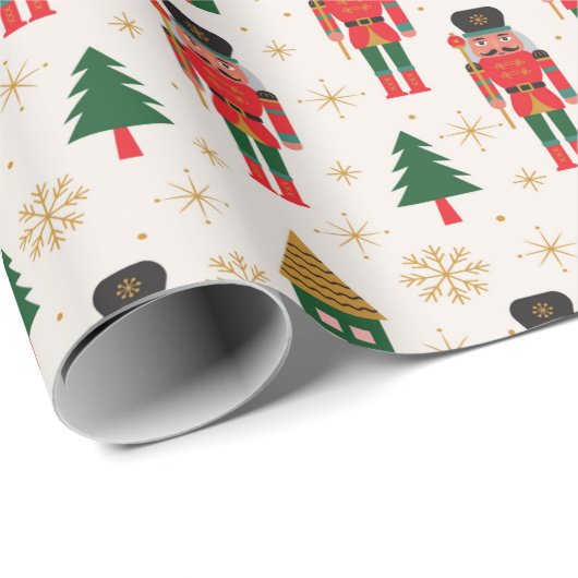 Weihnachts-Nutcracker-Papier Geschenkpapier (Rolleneckpunkt)