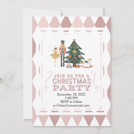 Weihnachts-Nutcracker-Party Einladung (Vorderseite)