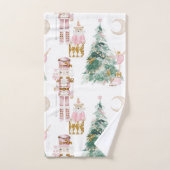Weihnachts-Nutcracker-Rosa-Winterwunderland Badhandtuch Set (Handtuch)