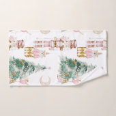 Weihnachts-Nutcracker-Rosa-Winterwunderland Badhandtuch Set (Handtuch)